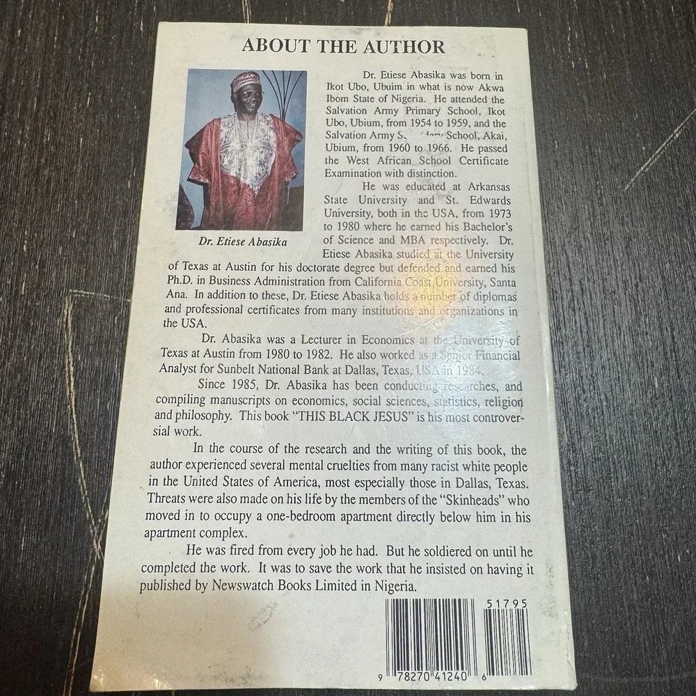 This Black Jesus The Conspiracy World's Best Kept Secret Etiese T. Mkpa Abasika
